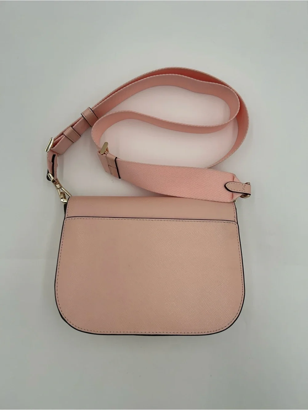 kate spade Pink Saffiano Leather Crossbody Bag with Gold Hardware